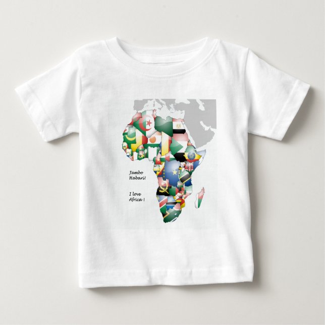 Feier zum Thema "Afrika in Flags Design" Baby T-shirt (Vorderseite)