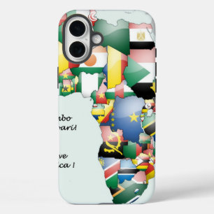 Feier zum Thema "Afrika in Flags Design" iPhone 16 Plus Hülle