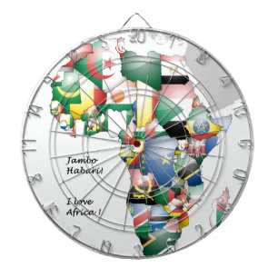 Feier zum Thema "Afrika in Flags Design" Dartscheibe