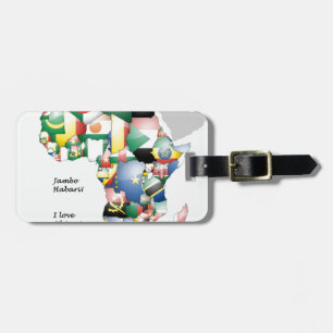 Feier zum Thema "Afrika in Flags Design" Gepäckanhänger