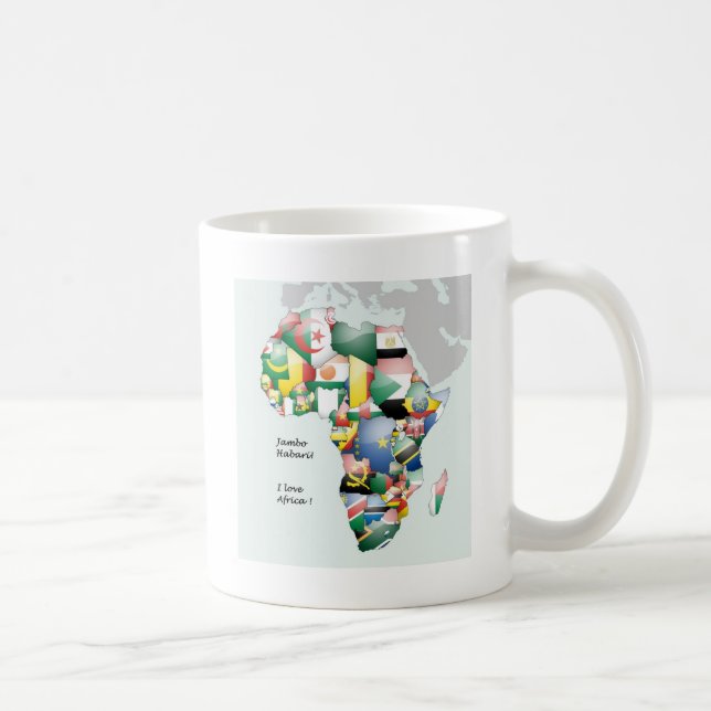 Feier zum Thema "Afrika in Flags Design" Kaffeetasse (Rechts)