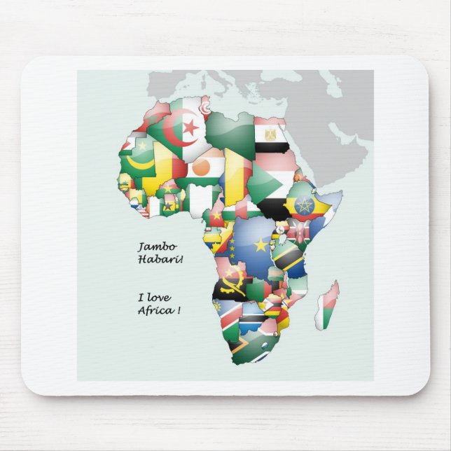 Feier zum Thema "Afrika in Flags Design" Mousepad (Vorne)