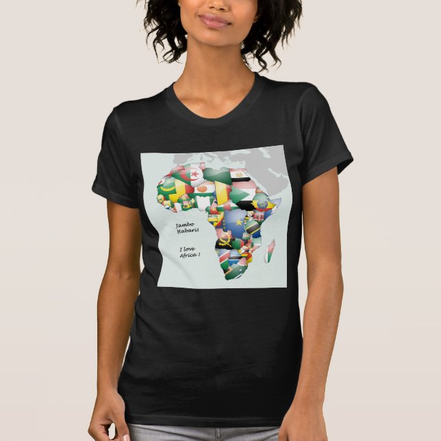 Feier zum Thema "Afrika in Flags Design" T-Shirt (Vorderseite)