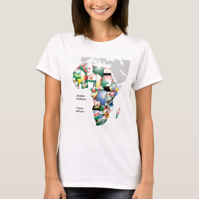 Feier zum Thema "Afrika in Flags Design" T-Shirt (Vorderseite)