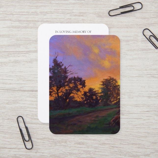 Feier zur Erinnerungskarte des Lebensbildes Visitenkarte (Vorderseite/Rückseite Beispiel)