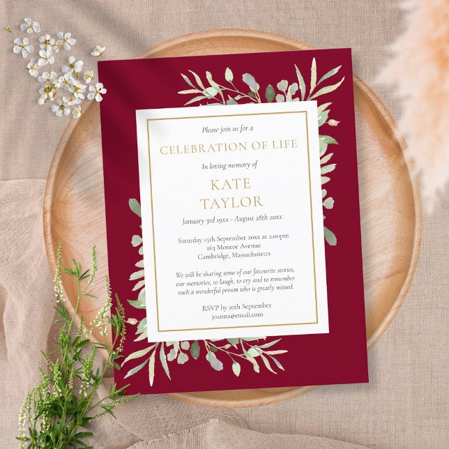 Feier zur Lebensbeerdigung Einladung (Von Creator hochgeladen)