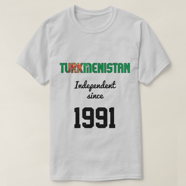 Feier zur Unabhängigkeit der Flagge Turkmenistans T-Shirt (Design vorne)