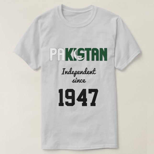 Feier zur Unabhängigkeit der pakistanischen Flagge T-Shirt (Design vorne)