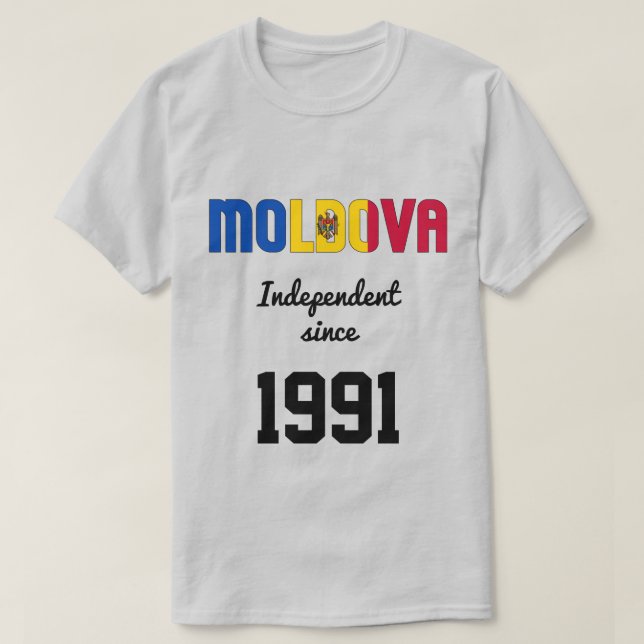 Feier zur Unabhängigkeit der Republik Moldau T-Shirt (Design vorne)