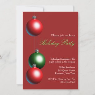 Feierabend Einladung auf Cranberry Red