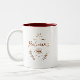 Feierabend nicht aufhören Weihnachten Spaß zu glau Zweifarbige Tasse