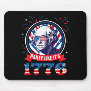 Feiere als wäre es 1776 4. Juli George Washingto Mousepad