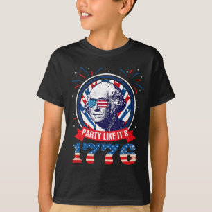 Feiere als wäre es 1776 4. Juli George Washingto T-Shirt