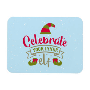 Feiere Deinen Inneren Elf Weihnachten Magnet