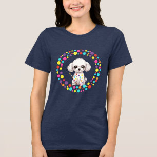 Feiere den Punkt-Tag mit meinem Teacup-Pudel Tri-Blend Shirt