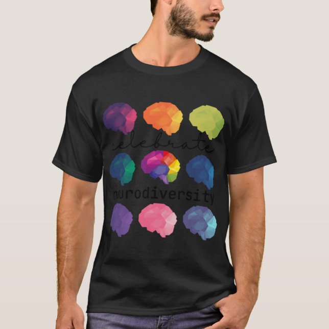 feiere Neurodiversität Freund T-Shirt (Vorderseite)