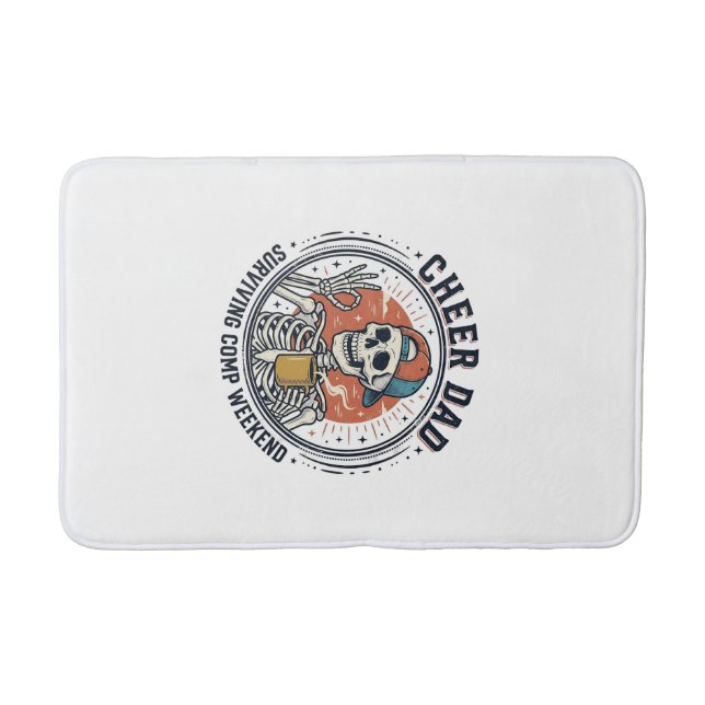 Feiere Papa Überlebender Wettkampf-Wochenende Skel Badematte (Vorderseite)