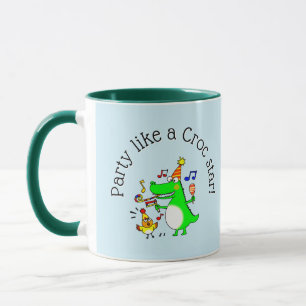 Feiere wie ein Krokodilstarsüßer tanzender Krokodi Tasse