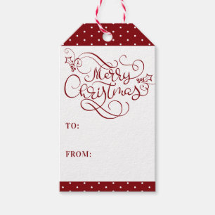 Feierlich frohe Weihnachts-Extravagante Schrift Ih Geschenkanhänger