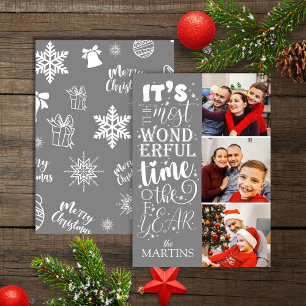 Feierlich fröhlich Grau Weihnachten 3 Foto