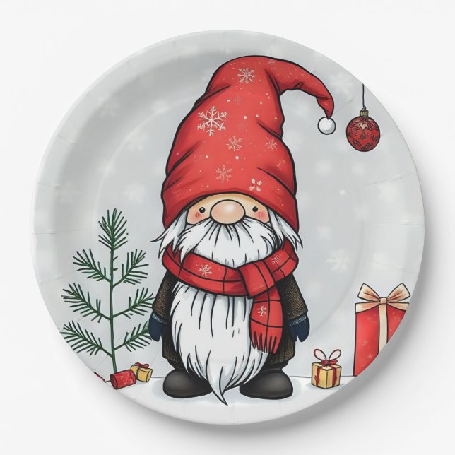 Feierlich gemütliche Weihnachtsfeier in Disgua Pappteller (Vorderseite)
