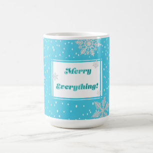 Feierlich "Merry Everything" Winter Blue Holiday Kaffeetasse