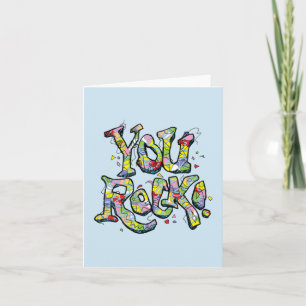 Feierlich "You Rock!" Briefkarte Karte