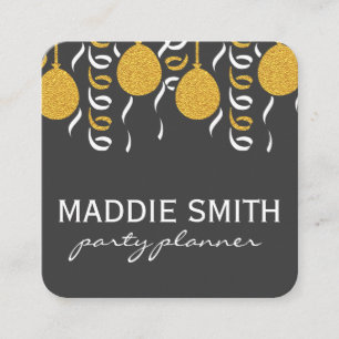 Feierliche Ballons Quadratische Visitenkarte