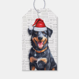 Feierliche Beauceron Holiday Dog Weihnachten Geschenkanhänger
