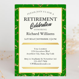 Feierliche Begehung der Feier zum grünen Gold-Marm Einladung