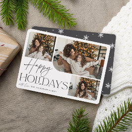 Feierliche Begrüßung | Happy Holidays 3 Foto Feiertagskarte