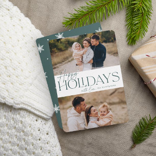 Feierliche Begrüßung   Happy Holidays Two Foto Feiertagskarte
