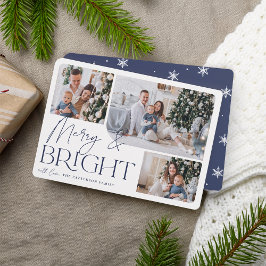 Feierliche Begrüßung | Merry & Bright Foto Weihnac Feiertagskarte