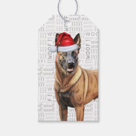 Feierliche Belgische Malinois Holiday Dog Weihnach Geschenkanhänger