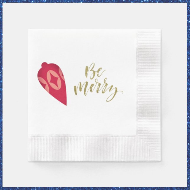 Feierliche Berry-Farbschmuck sei fröhlich Serviette (Von Creator hochgeladen)