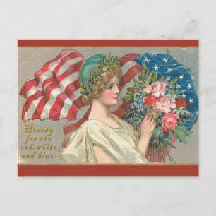 Feierliche Besichtigung der Roten Weißen und Blaue Postkarte