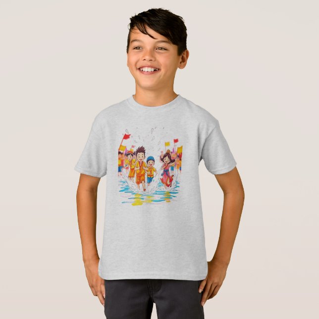 Feierliche Cartoon T-Shirt (Vorne ganz)