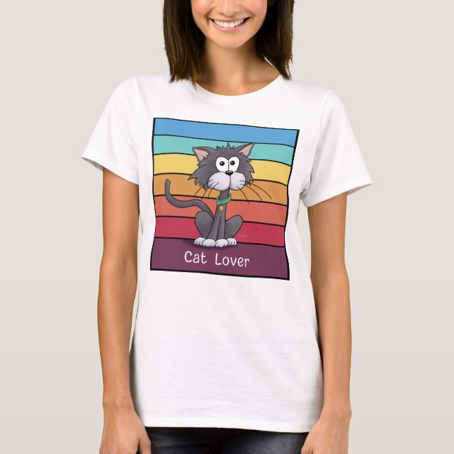 Feierliche Cat Lover T-Shirt (Vorderseite)