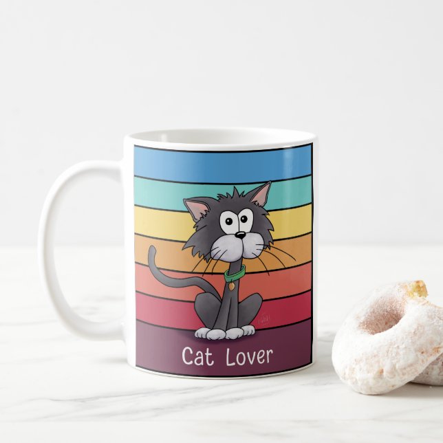 Feierliche Cat Lover Tasse (Mit Donut)