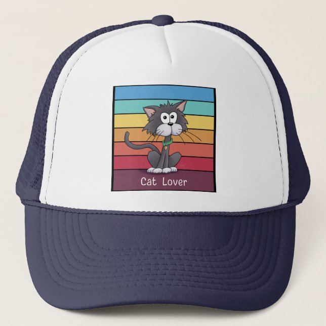 Feierliche Cat Lover Truckerkappe (Vorderseite)