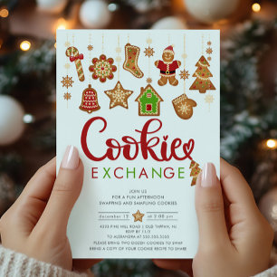 Feierliche Cookie Exchange Weihnachten Einladung