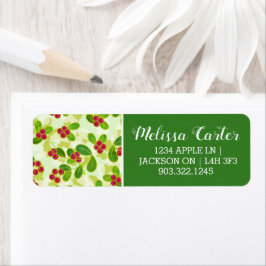 Feierliche Cranberry Fruchtmuster, grün