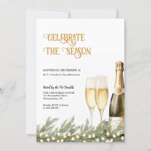 Feierliche Einladung Bubbly Champagne