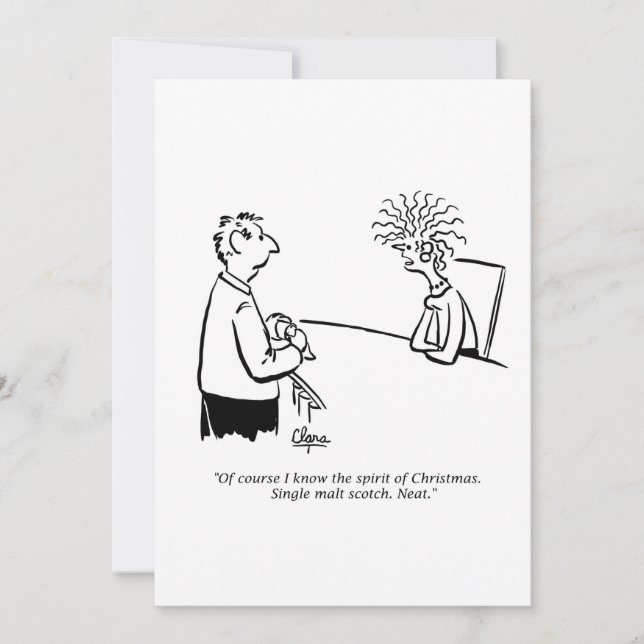 Feierliche Einladung - Geist der Weihnachten (Vorderseite)