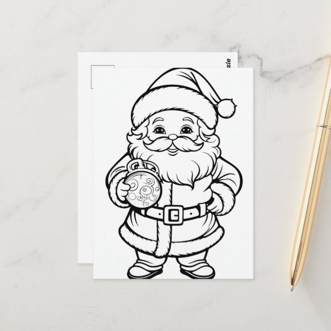 Feierliche Farben für die Weihnachtskinder Postkarte (Vorderseite/Rückseite Beispiel)