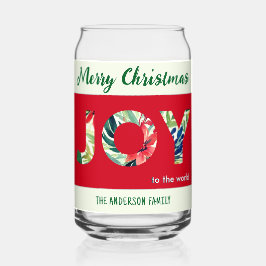 Feierliche farbige Freude an der Welt Frohe Weihna Dosenglas