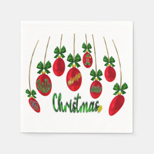 Feierliche Feier: Balls Deep Christmas Napkins Serviette