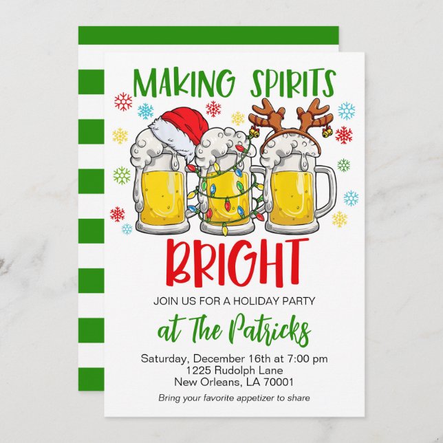 Feierliche Feier Einladung (Vorne/Hinten)