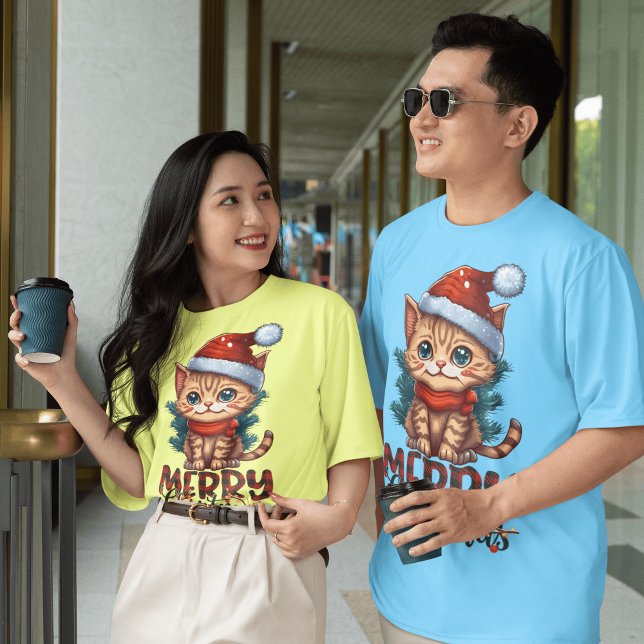 Feierliche Feier: Grüne Illustrative Frohe Weihnac T-Shirt (Von Creator hochgeladen)