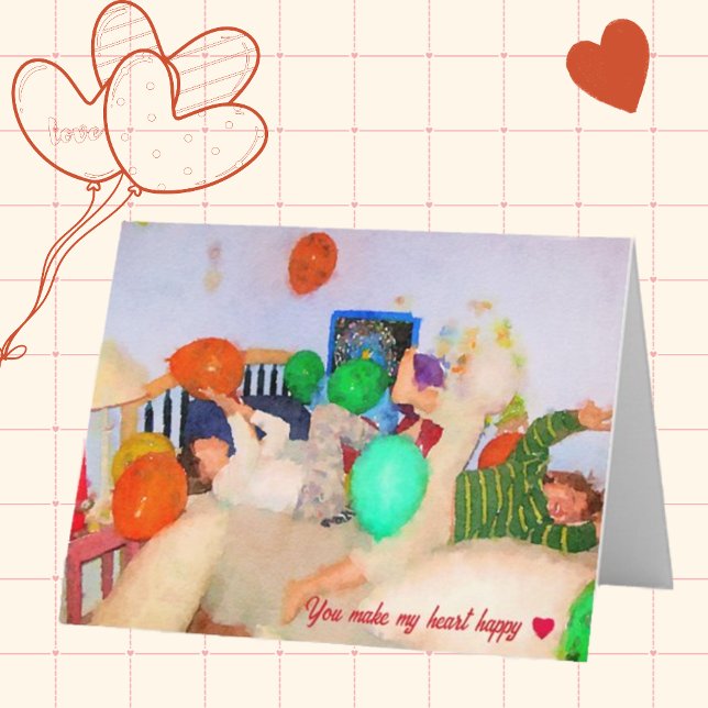 Feierliche Feier Valentinstag-Karte des Kindes Karte (Von Creator hochgeladen)